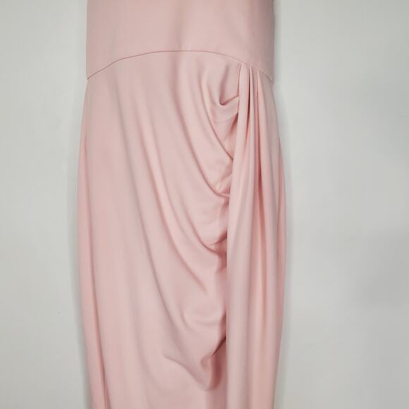 Katie May Reconcile Gown Maxi Dress V-Neck Side Slit Blush Pink Size Medium - Picture 6 of 12